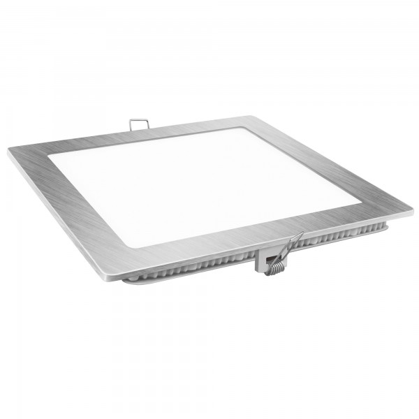 Downlight led cuadrado plata 24w.fria