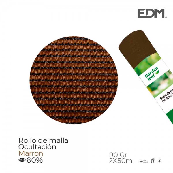 Malla de ocultación marrón 90 g/m² 2 x 50 m