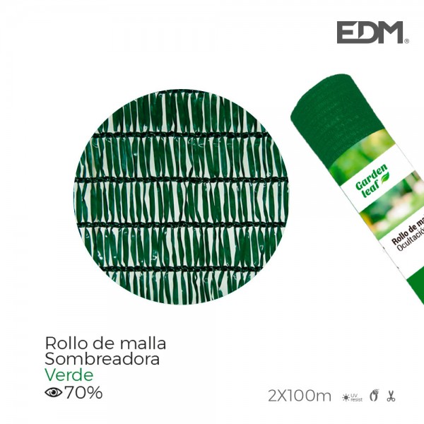 Malla sombreadora verde 2 x 100 m