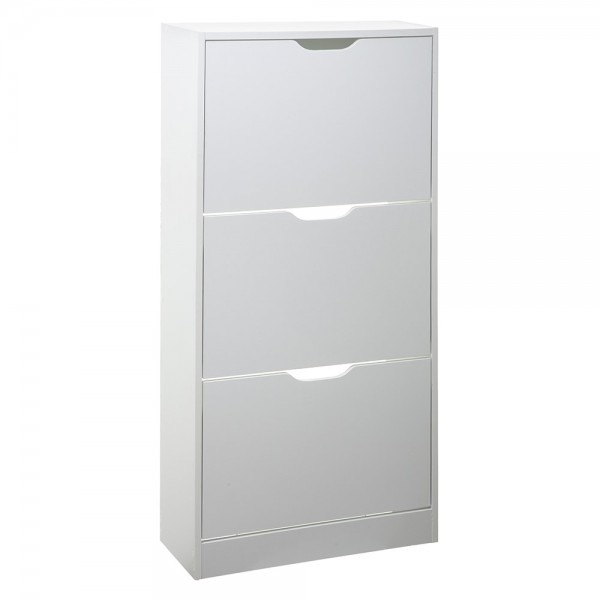 Zapatero de madera 115 x 60 x 24 cm color blanco