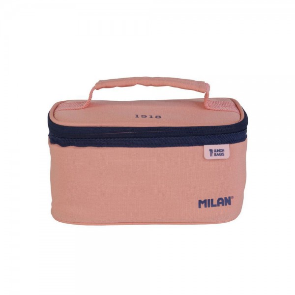 Bolsa isotérmica porta alimentos serie 1918 rosa con 1 recipiente 1,5 l