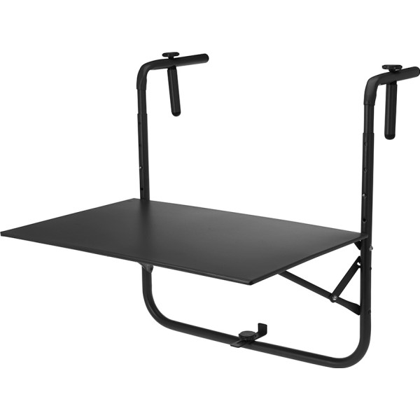 Mesa plegable para balcón color negro 60 x 43 cm