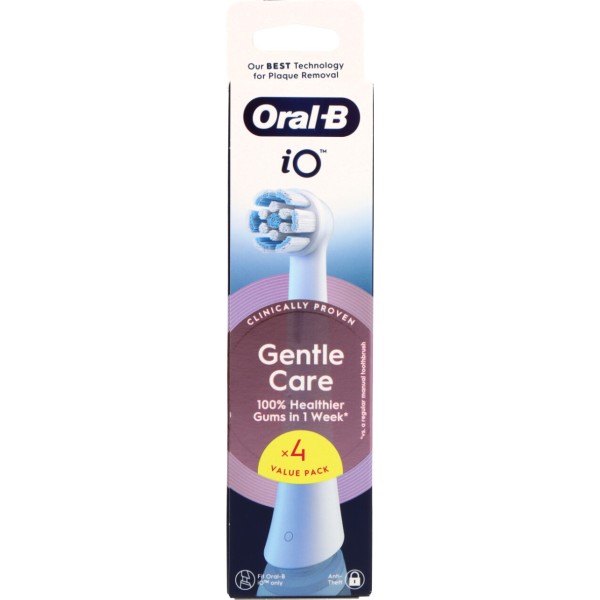 Cepillo Dental Electrico Recambio Oral-B Rec Io Gentle Care 4 Cabezales Color Blanco